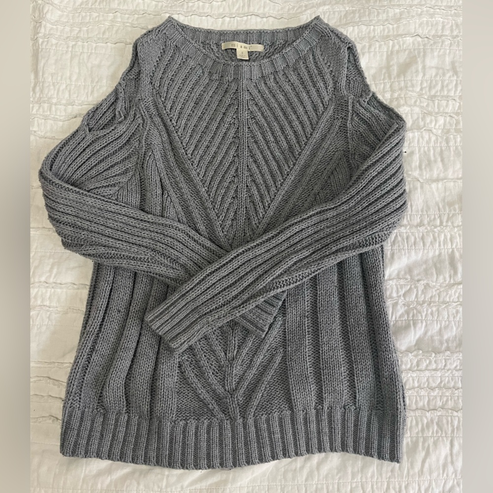 Gray Women's cold shoulder Sweater